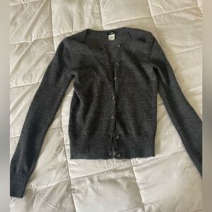 J Crew charcoal cardigan Size XS